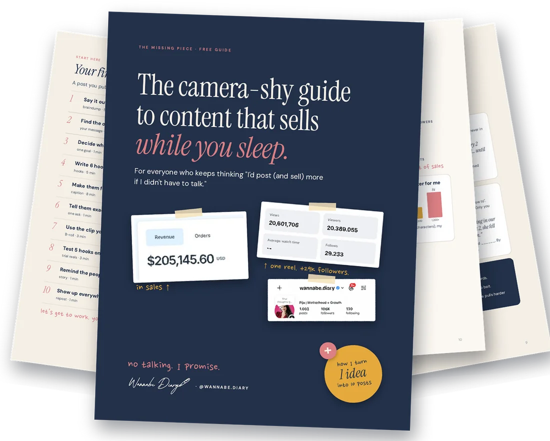 Pages from the camera-shy guide