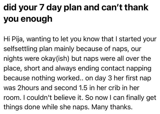 A parent's message about the self-settling plan