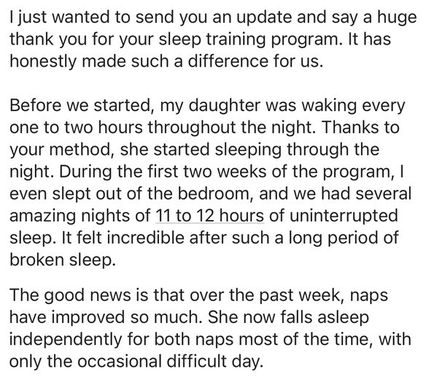 A parent's message about the self-settling plan