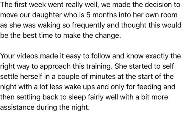 A parent's message about the self-settling plan